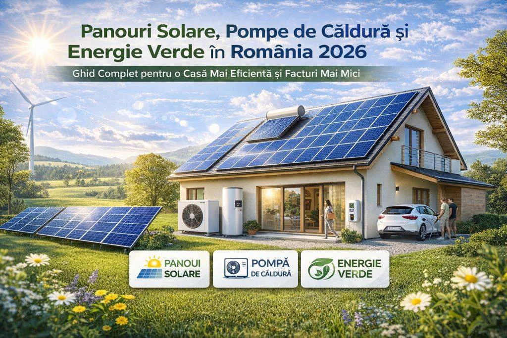 Panouri Solare, Pompe de Căldură și Energie Verde în România 2026 – Ghid Complet pentru o Casă Mai Eficientă și Facturi Mai Mici