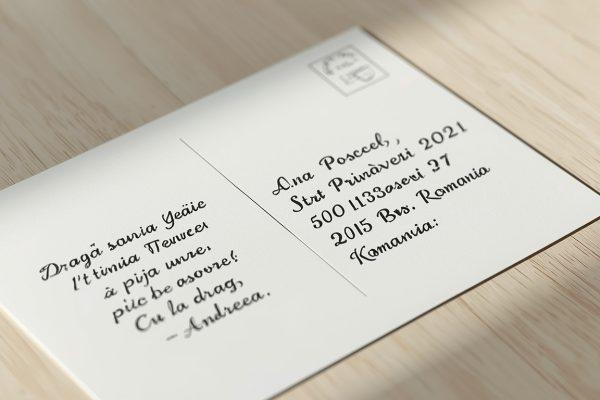 cum se scrie o carte postala