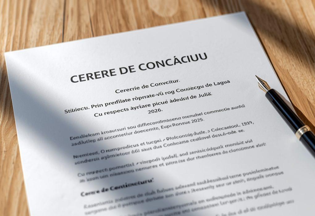 cum se scrie o cerere de concediu