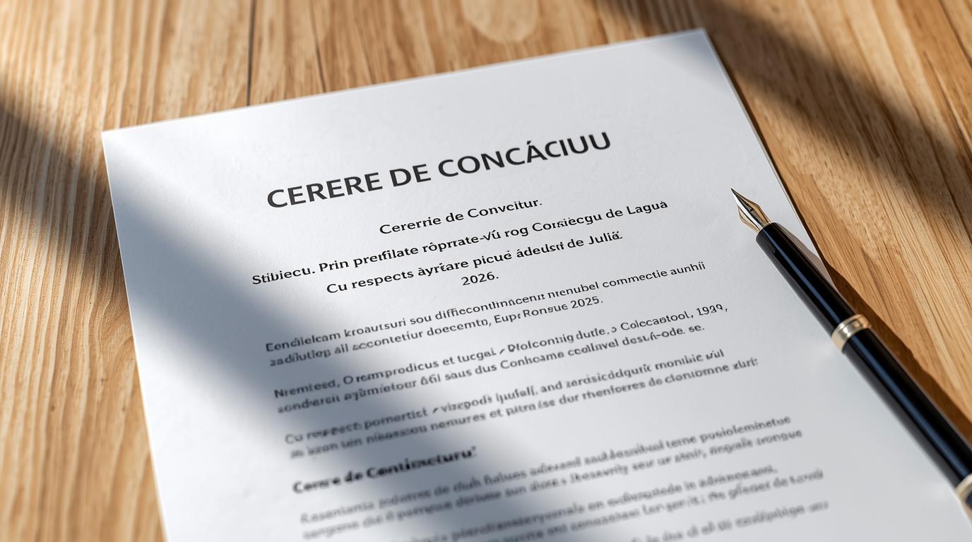 cum se scrie o cerere de concediu